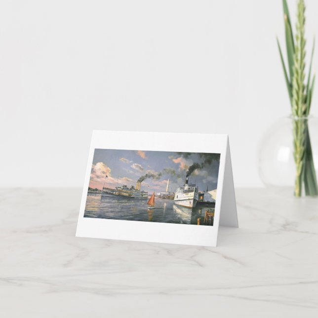 Paul McGehee "barcos a vapor cartão do Potomac" (Frente)