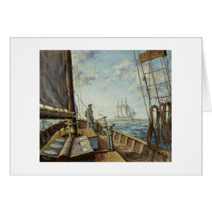 Paul McGehee - Cartão "Passing Schooners"