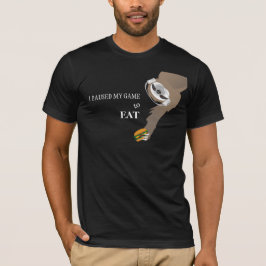 Pausei meu jogo para comer camiseta de calça