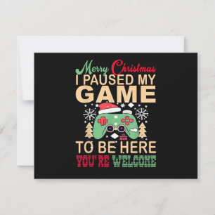 Pauso meu jogo para estar aqui no Natal