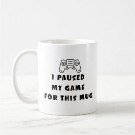 Pauso Meu Jogo Por Esta Caneca Piada de Café para 