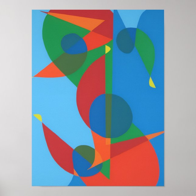 Pauta de clave de sol abstrata impressão azul harm (Frente)