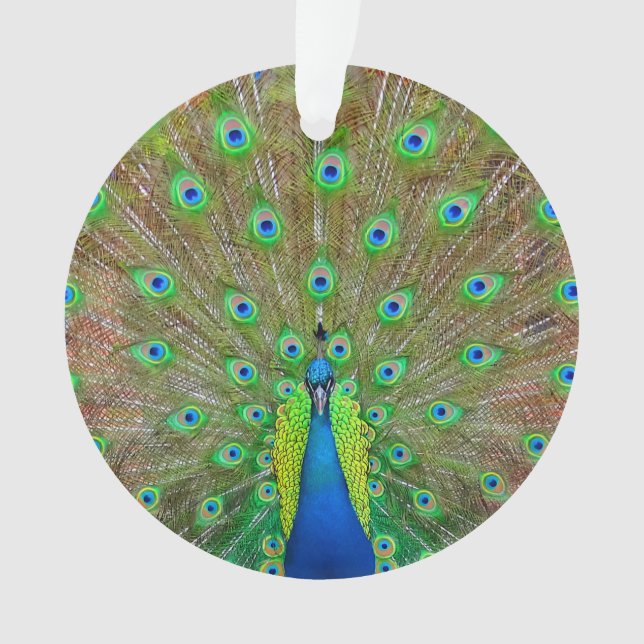 Pavão Azul nº 3 Ornamento (Frente)