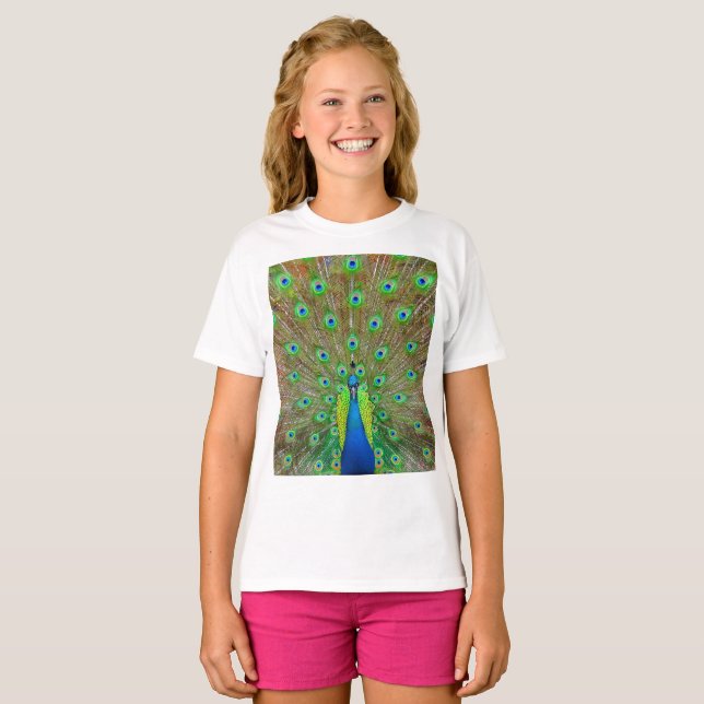 Pavão Azul nº 3 T-Shirt (Frente Completa)