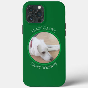 Pavão branco pacífico Natal vermelho