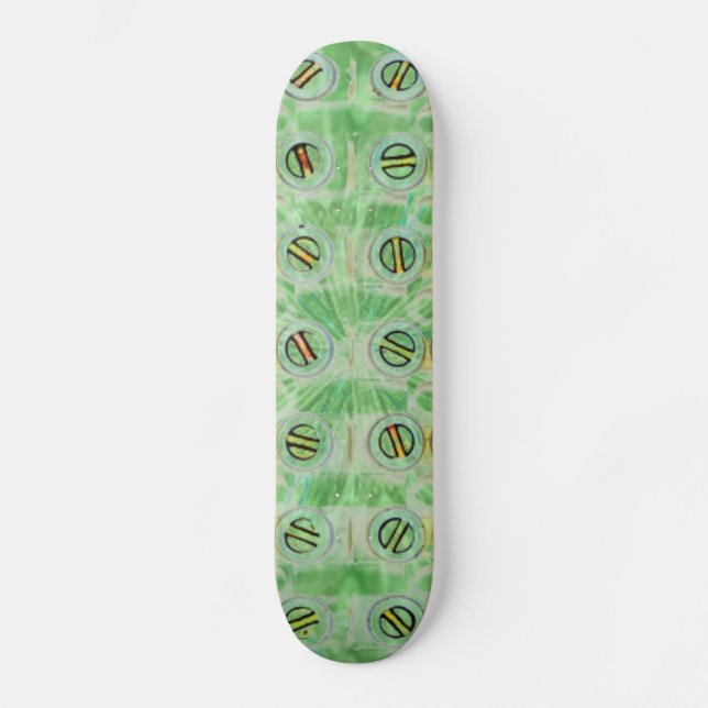 Pavão com parafusos verdes skate (Frente)