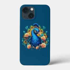 Pavão Com Rosas Pêssego