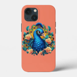 Pavão Com Rosas Pêssego