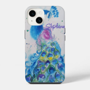 Pavão Elegante Aquarela Cores Pastel Feminino