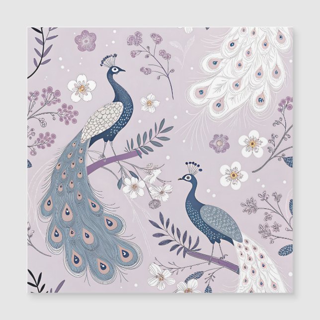 Pavão Elegante Floral Vintage (11) (Frente)
