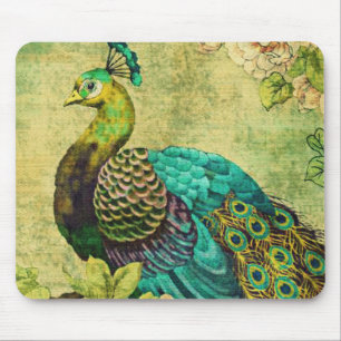 Pavão Mousepad do vintage