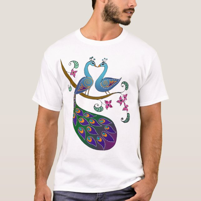Pavão no t-shirt do amor (Frente)
