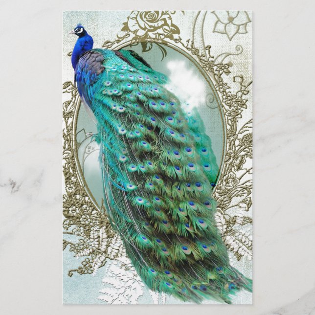 pavão-pavão-de-cabeça-branca (Frente)