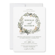 Pavimento Botânico Branco | Convite Para Casamento