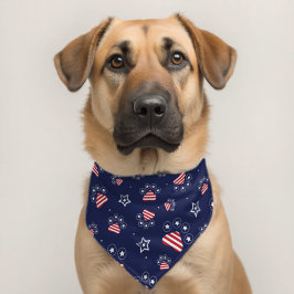 Paw Print e Stars Patriotic USA