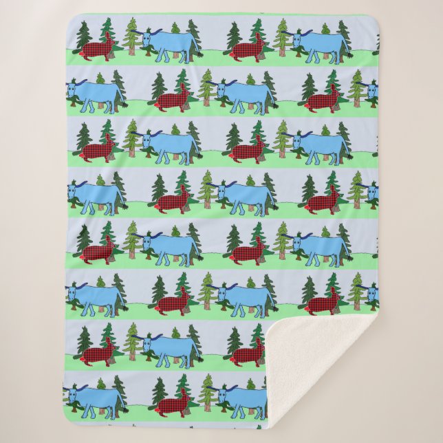 Pawl Bunnyan e Babe o cobertor azul Ox (Frente)