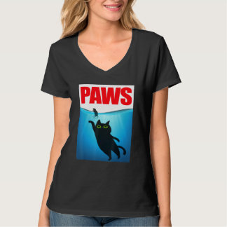 Paws Black Cat and Mouse Top Cute Cat Parody