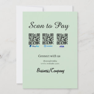 paypal venmo cartão visa scan para pagar QR mídia 