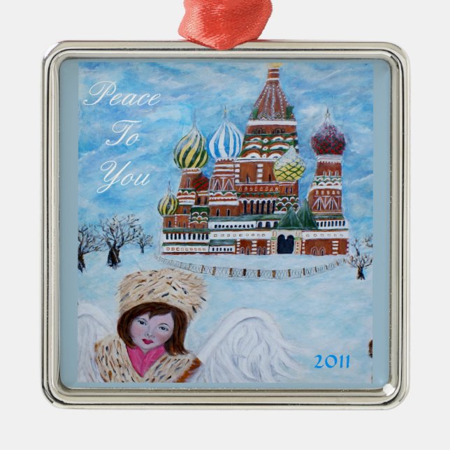 Paz a você ornamento do anjo (Frente)