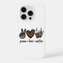 Paz Amor Café Estampa de Leopardo PNG | Café Fofo
