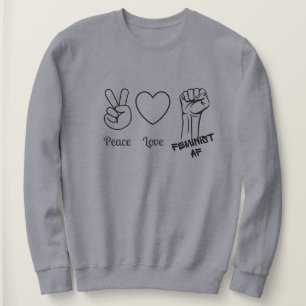 Paz, Amor, Camiseta AF Feminista