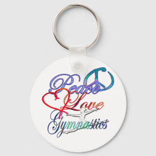 Paz, amor, chaveiro da ginástica