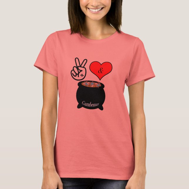 Paz, Amor e Camiseta Gumbo (Frente)