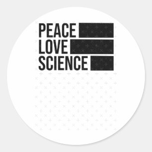Paz, Amor E Ciência! Adesivo