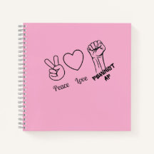 Paz, Amor, Feminista AF - notebook