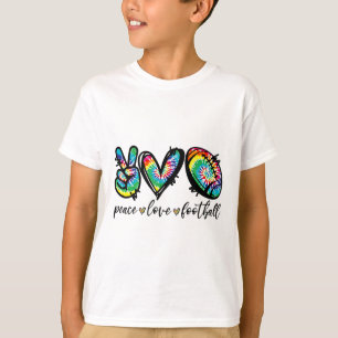 Paz Amor Jogador de Futebol Camisa Tie Dye America
