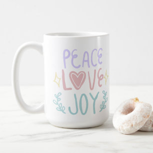 Paz Amor Joy 😁 caneca de café 15oz