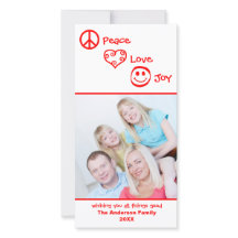 Paz, Amor, Joy Vertical - Cartões de fotos