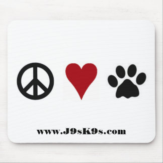 Paz-Amor-Patas Mousepad