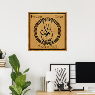 Paz, Amor, Rock n Roll Poster