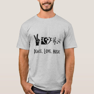 Paz, amor, t-shirt da música