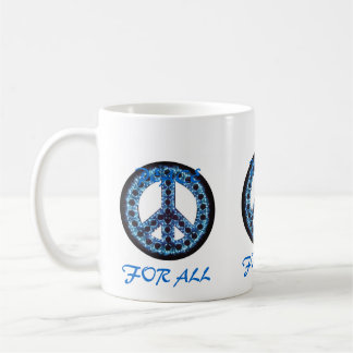 paz azul para toda a caneca