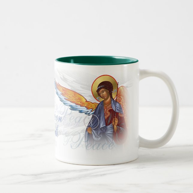 "Paz caneca na terra" com anjos (Direita)