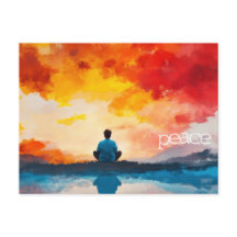 "Paz" Cartão postal da Escritura de Isaías 26:3.