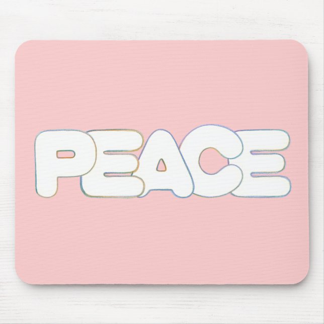 Paz Colorida, a palavra, mousepads (Frente)