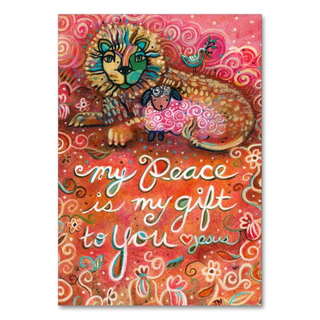 Paz de Jesus, Cartão de Oração John 14:27 (Frente)