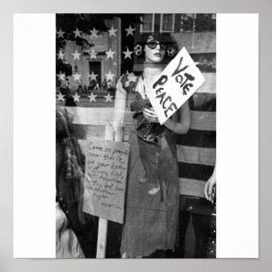 Paz do voto, um impressão preto e branco