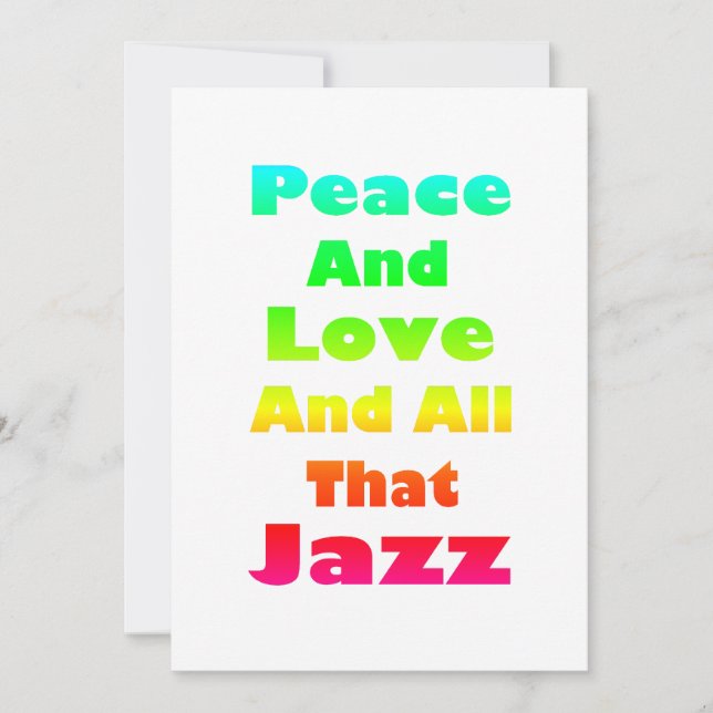 Paz e Amor e Todo aquele Convite Jazz (Frente)