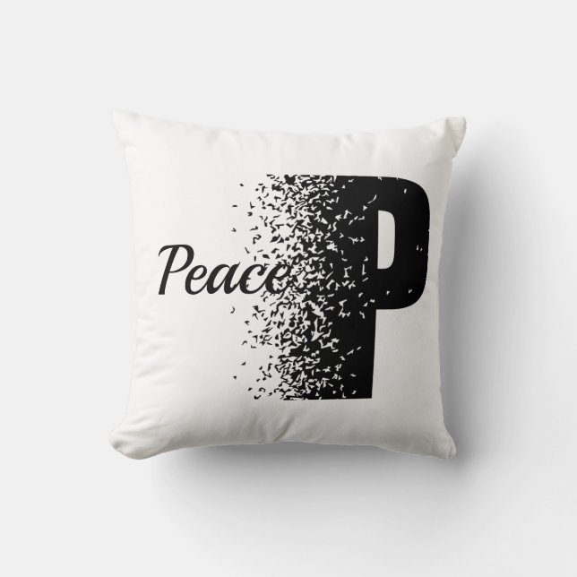 "Paz" Efeito de Desintegração Almofada de Arremess (Frente)