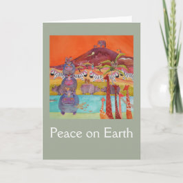 Paz em cartões de natal da terra