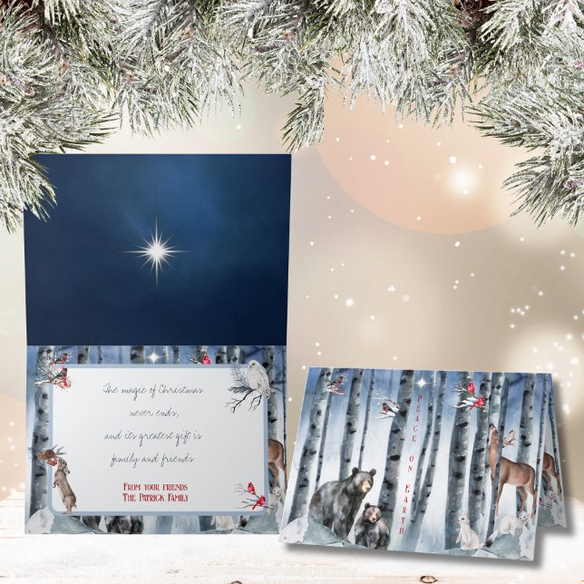 Paz em Florestas Terrestres em Cartões Dobrados (Criador carregado)