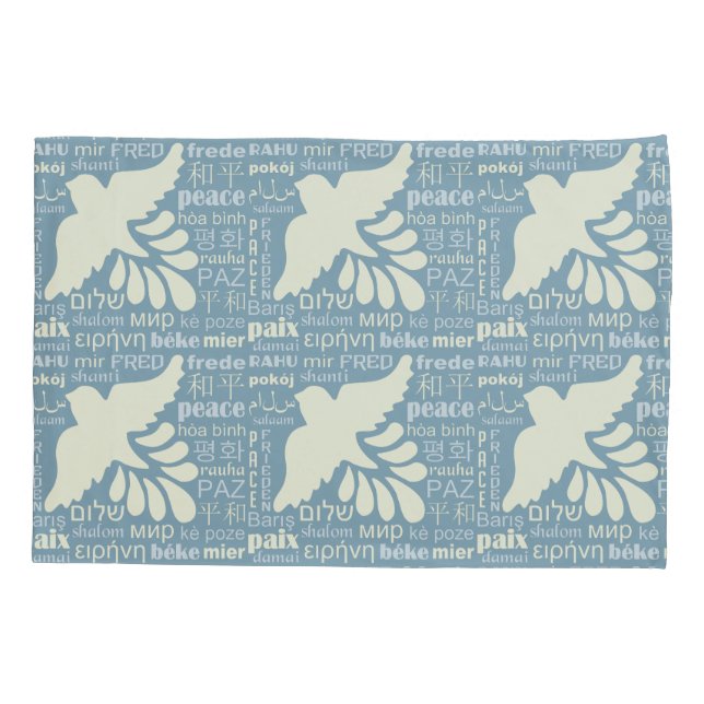 PAZ em muitos idiomas capas de travesseiro persona (Verso)