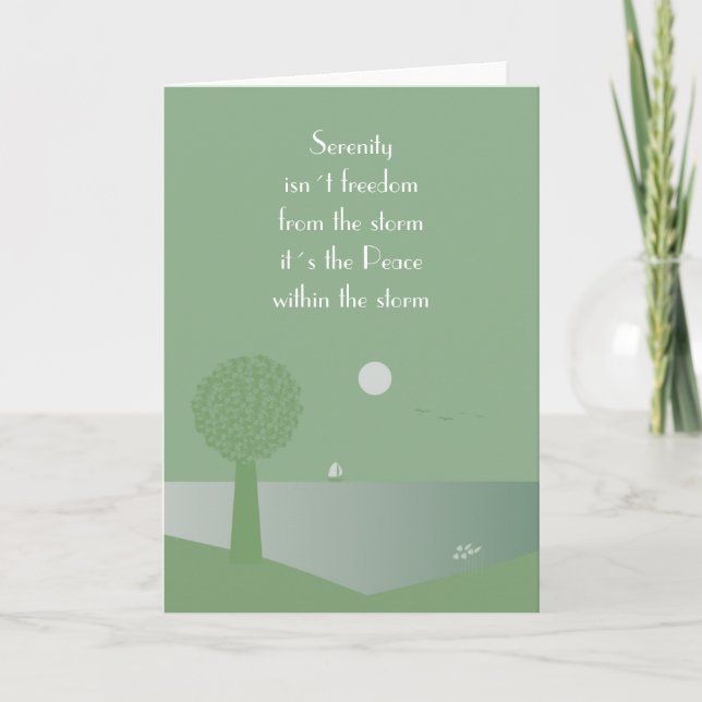 Paz espiritual dentro do cartão da tempestade (Frente)