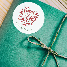 Paz Festiva na Terra Adesivo de Natal