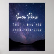 Paz interna - Impressão de Motivação Starry Glow