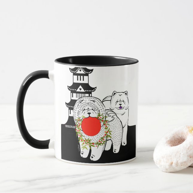 PAZ NA TERRA  - Caneca Chow Ano do Cão (Com Donut)